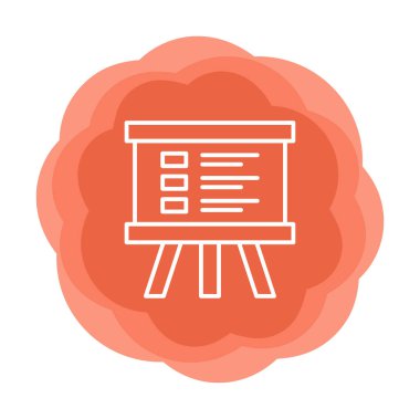 Üniversite Sunum ikonu vektör illüstrasyonu 