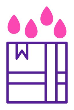 Su geçirmez Parsel simgesinin vektör çizimi  