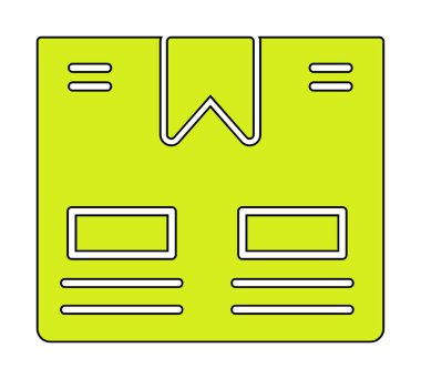 Taşıma Kutusunun vektör illüstrasyonu modern simge                             