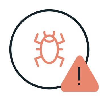 düz CD virüs ikon vektör çizimi