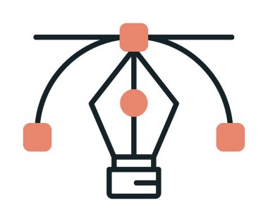 Basit kalem aracı simgesi, vektör illüstrasyonu