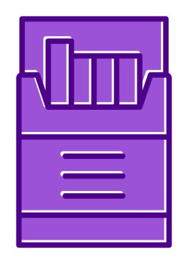 Sigara Kutusu Web simgesi, vektör illüstrasyonu 