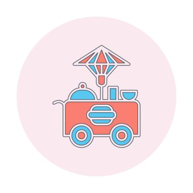 Gıda Oyalama Web simgesi, vektör illüstrasyonu 