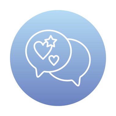 Basit konuşma balonu simgesi, vektör illüstrasyonu