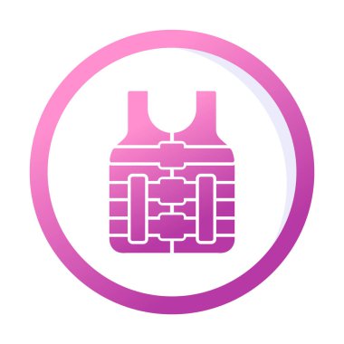 Modern Life Vest simge tasarımının vektör çizimi                     