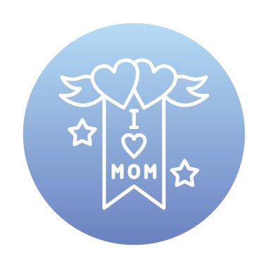 Annemin afişini seviyorum. Kalpli, kanatlı, ince çizgili resimli.