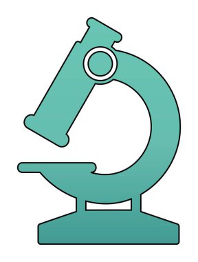 Basit yassı mikroskop vektör çizimi