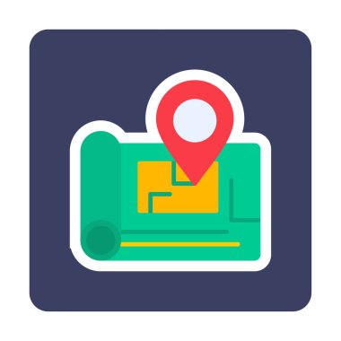 gps konum simgesi, vektör illüstrasyonu basit tasarım