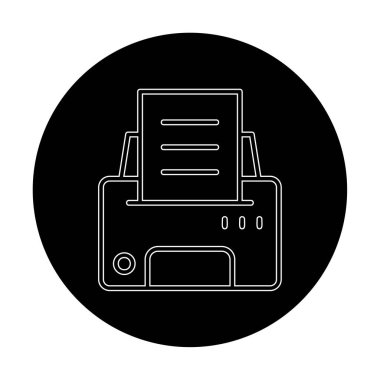 Yazıcı simgesi vektör illüstrasyonu