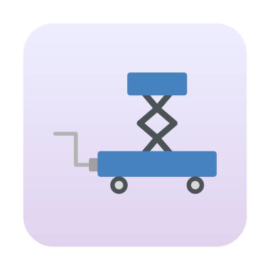 Makas kaldırma simgesi tasarımı, vektör illüstrasyonu