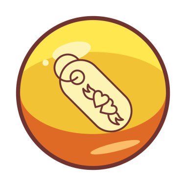 Hediye Etiketi simgesi, vektör illüstrasyonu 