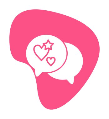 Basit konuşma balonu simgesi, vektör illüstrasyonu