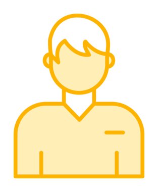 Erkek kullanıcı simgesi. Vektör çizim