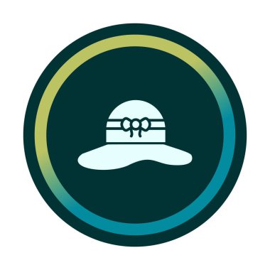 Güneş şapkası Icon vektör çizim