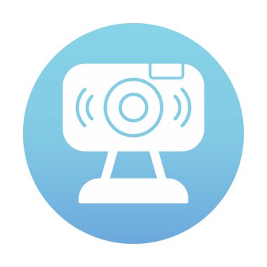 Web kamerası. Web simgesi basit illüstrasyon                   