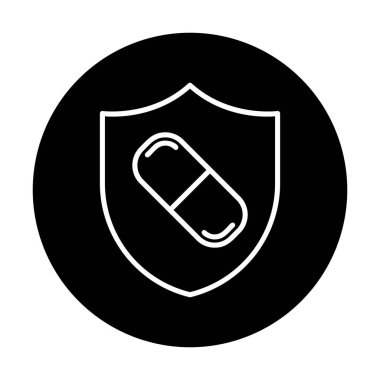 medical shield icon vector illustration 