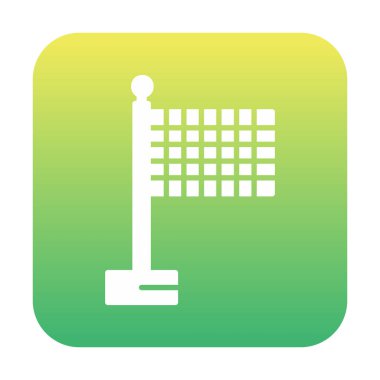 Basit ağ Bitir Bayrak simgesi, vektör illüstrasyonu 