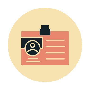 ID kart simgesi vektör illüstrasyonu                                  