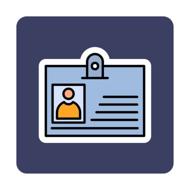 ID kart simgesi vektör illüstrasyonu                                  