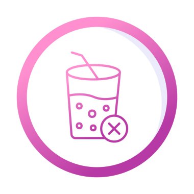 Meyve suyu işareti yok. Web simgesi basit illüstrasyon 