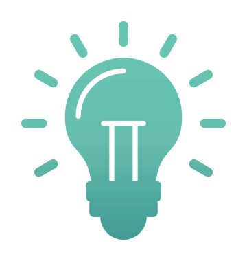 Ampul simgesi. vektör illüstrasyonu 