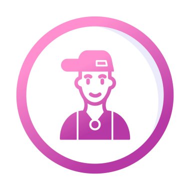 Rapçi. Web simgesi basit illüstrasyon