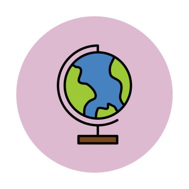 dünya ikonu vektör illüstrasyon tasarımı