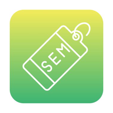 sem etiket simgesi, vektör illüstrasyonu  