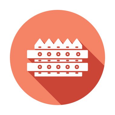 çit web simgesi, vektör çizim 