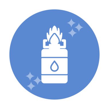 düz Kamp Gaz ikonu vektör çizimi 