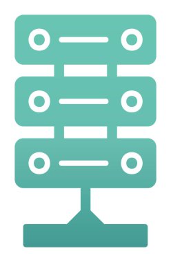 Ağ sunucu simgesinin vektör illüstrasyonu 