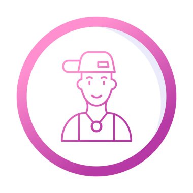 Rapçi. Web simgesi basit illüstrasyon