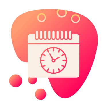 Beyaz arka plan üzerinde izole zamanlama simgesini