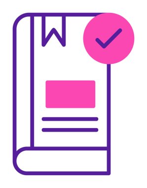  Kitap Denetimi İşaretleme simgesi, vektör illüstrasyonu   