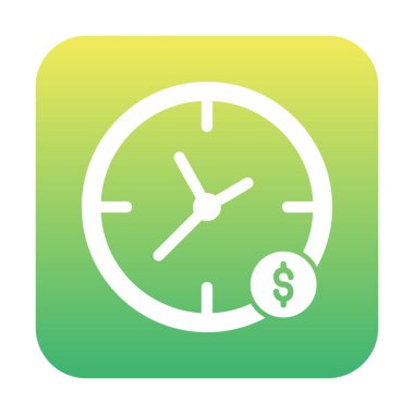 Zaman Para saat simgesi vektör illüstrasyonudur