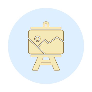 düz boyama simgesi, vektör illüstrasyon tasarımı