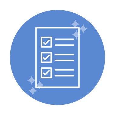 Kontrol Listesi web simgesi, vektör illüstrasyonu 