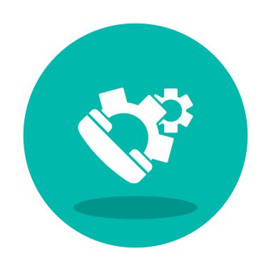 Basit Çağrı Ayarları simgesi, vektör illüstrasyonu