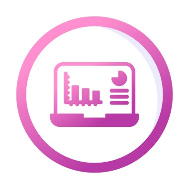 Basit Analitik simge, vektör illüstrasyonu