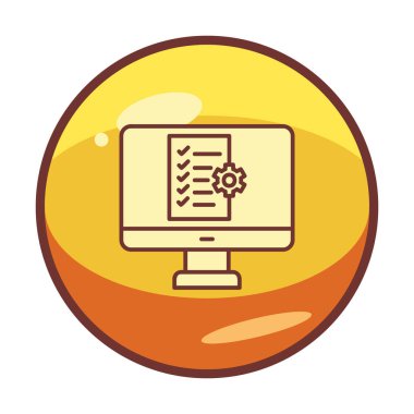 Proje Yönetimi simge vektör çizim