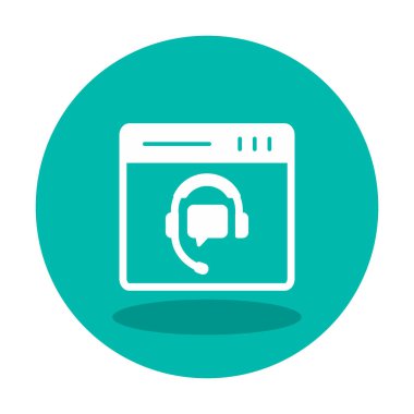 Modern Çevrimiçi Online Destekleyici element tasarımının vektör illüstrasyonu                            