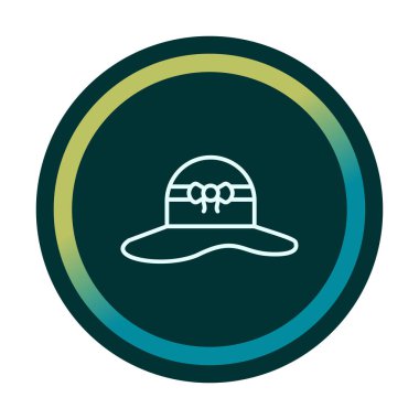 Güneş şapkası Icon vektör çizim