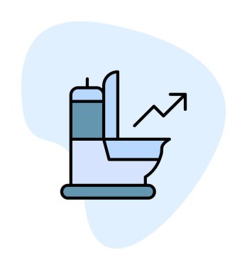 Ok simgesi vektör illüstrasyonlu idrar 