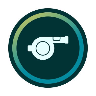 Basit Whistle düz simge vektörü, illüstrasyon