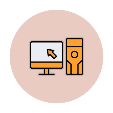 kişisel bilgisayar simgesi, vektör illüstrasyonu basit tasarım