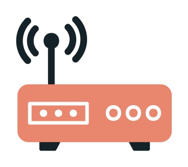 Basit Modem simgesi vektör illüstrasyonu
