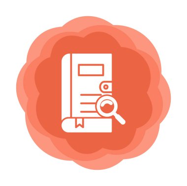 Büyüteç vektör çizimi olan bir kitap. Arama Kitabı kavramı                  