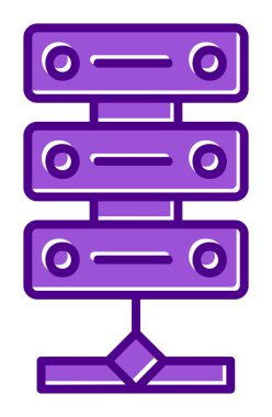 Ağ sunucu simgesinin vektör illüstrasyonu 