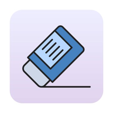 silgi simgesi, vektör illüstrasyonu basit tasarım