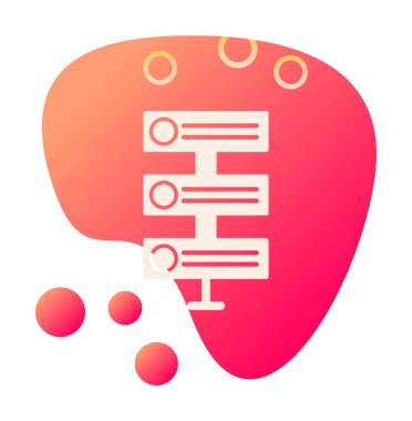 Ağ sunucu simgesinin vektör illüstrasyonu. Veritabanı basit simgesi 